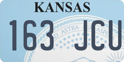 KS license plate 163JCU