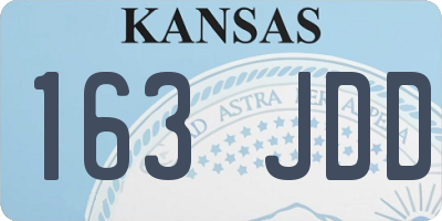 KS license plate 163JDD