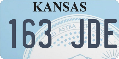 KS license plate 163JDE