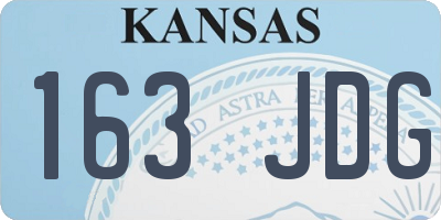 KS license plate 163JDG