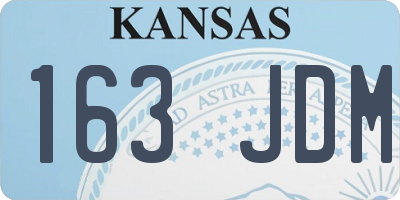 KS license plate 163JDM