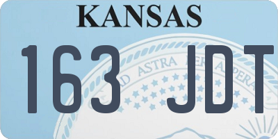 KS license plate 163JDT