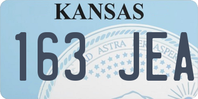 KS license plate 163JEA