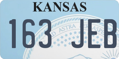 KS license plate 163JEB