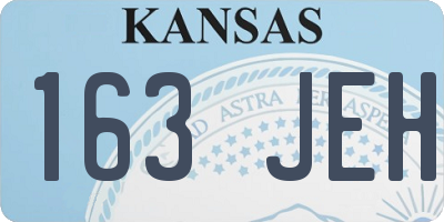 KS license plate 163JEH