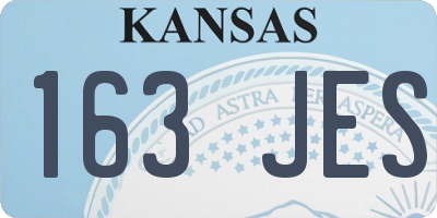 KS license plate 163JES