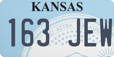 KS license plate 163JEW