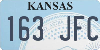 KS license plate 163JFC