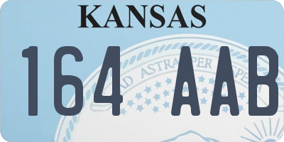 KS license plate 164AAB