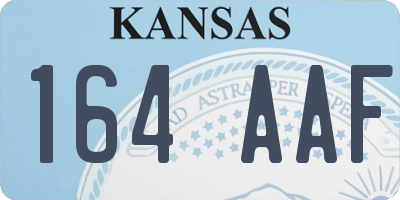 KS license plate 164AAF