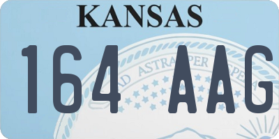 KS license plate 164AAG