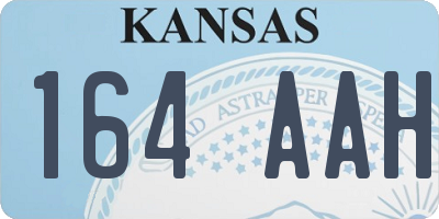 KS license plate 164AAH