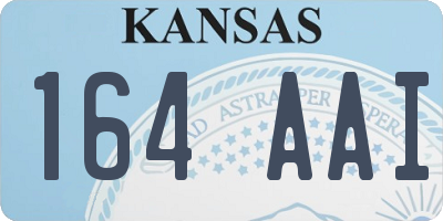 KS license plate 164AAI