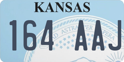 KS license plate 164AAJ