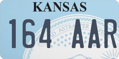 KS license plate 164AAR