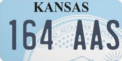 KS license plate 164AAS