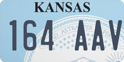 KS license plate 164AAV