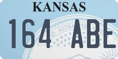 KS license plate 164ABE