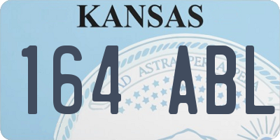 KS license plate 164ABL