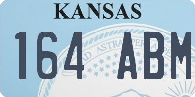 KS license plate 164ABM