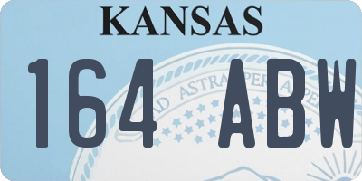 KS license plate 164ABW