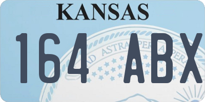 KS license plate 164ABX
