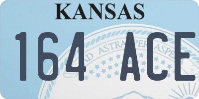 KS license plate 164ACE