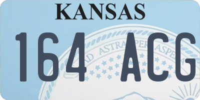 KS license plate 164ACG