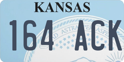 KS license plate 164ACK