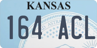 KS license plate 164ACL