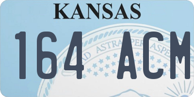 KS license plate 164ACM