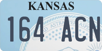 KS license plate 164ACN