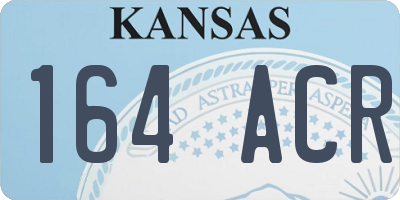 KS license plate 164ACR
