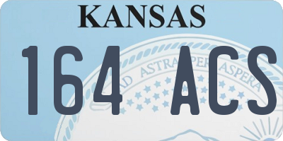 KS license plate 164ACS