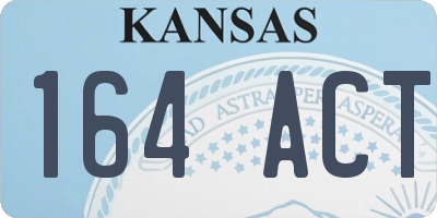 KS license plate 164ACT