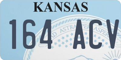 KS license plate 164ACV