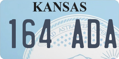 KS license plate 164ADA