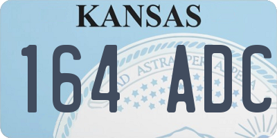 KS license plate 164ADC
