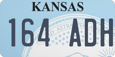 KS license plate 164ADH