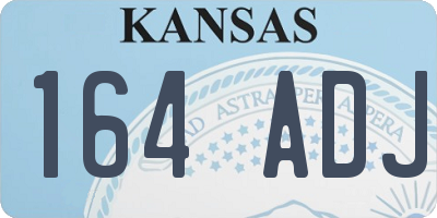KS license plate 164ADJ