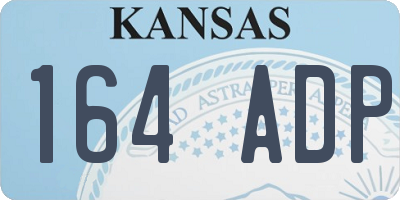 KS license plate 164ADP