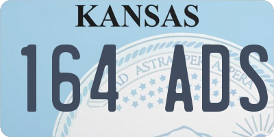 KS license plate 164ADS