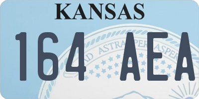KS license plate 164AEA