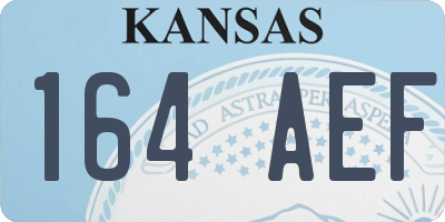 KS license plate 164AEF