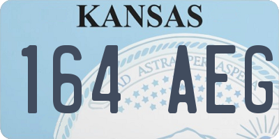 KS license plate 164AEG