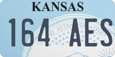KS license plate 164AES