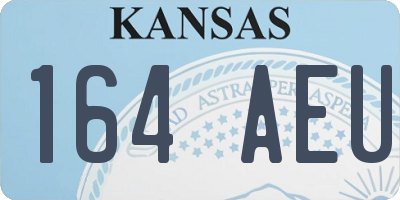 KS license plate 164AEU