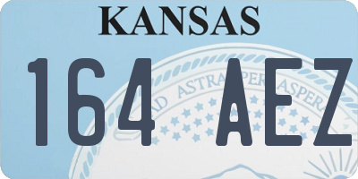 KS license plate 164AEZ