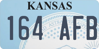 KS license plate 164AFB