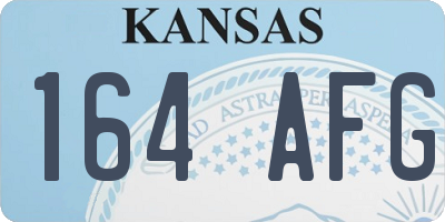 KS license plate 164AFG
